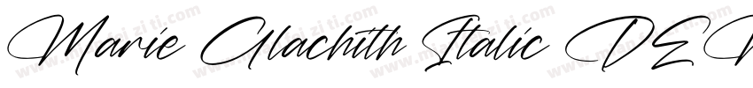 Marie Glachith Italic DEMO VERS Ita字体转换